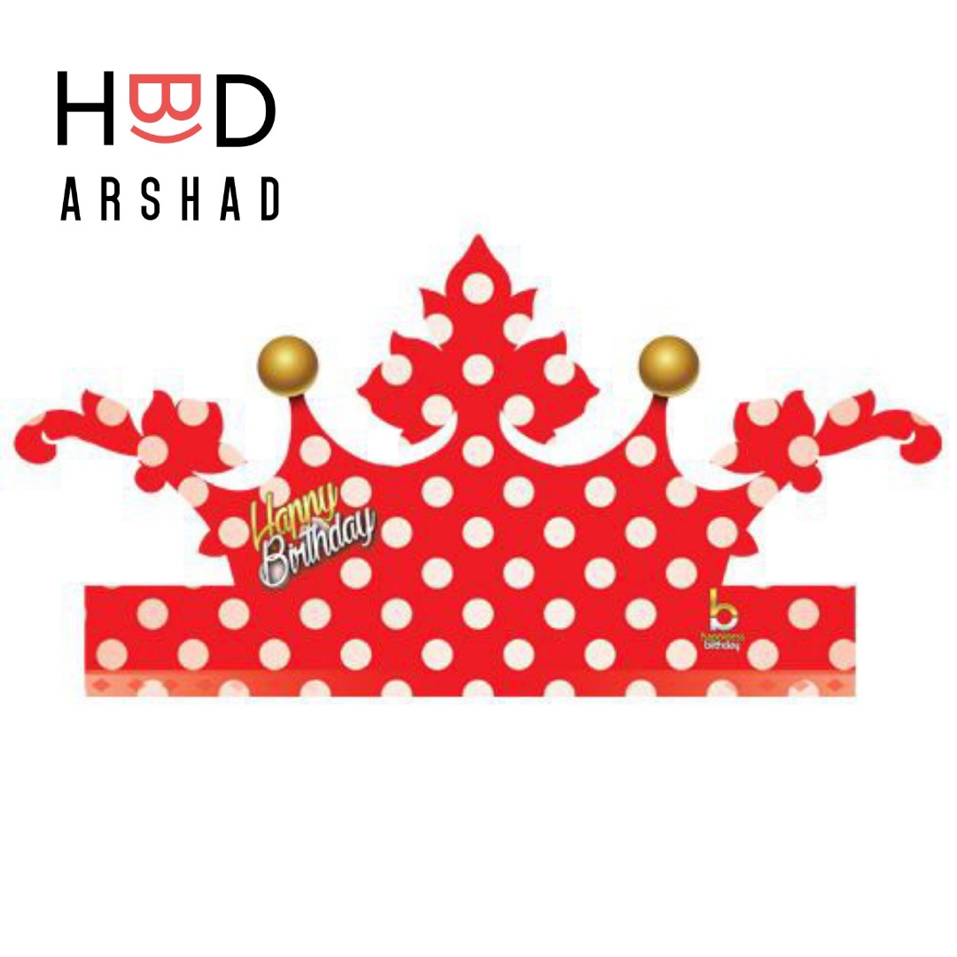 تاج 6 عددی تم قرمز خال سفید